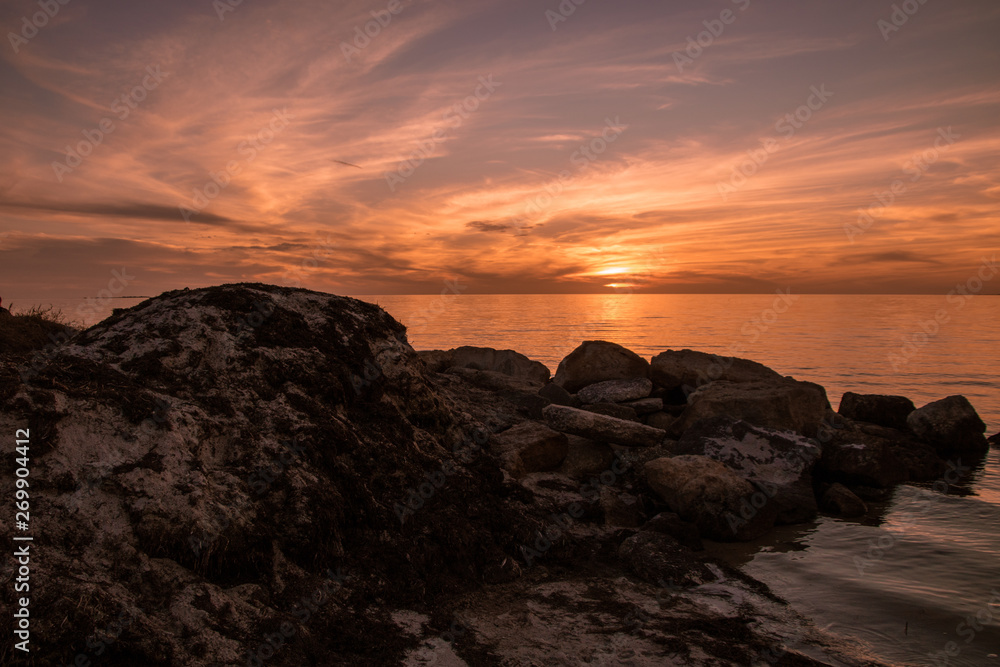 Obraz premium Sunset on the Gulf of Mexico
