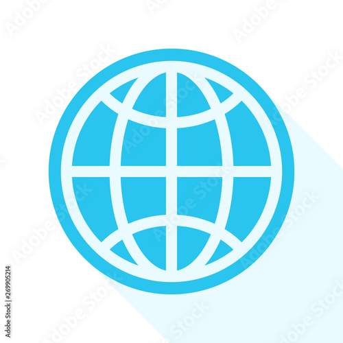 Globe icon. Vector illustration.