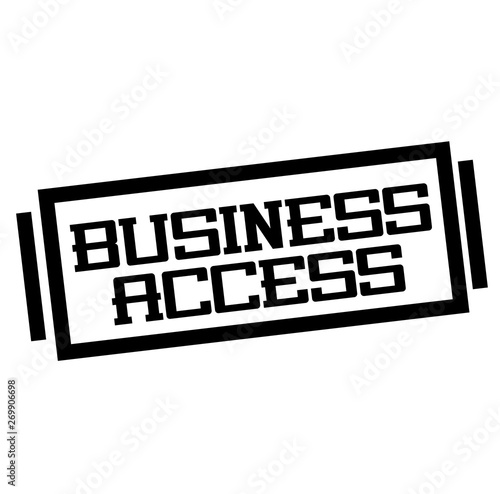 BUSINESS ACCESS stamp on white