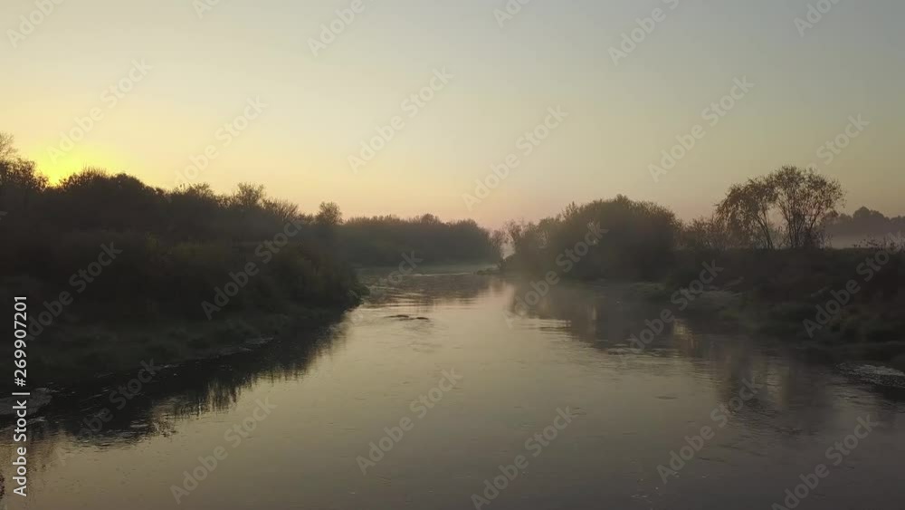Dawn in the Chernobyl exclusion zone. View from the copter. Dawn in the Chernobyl exclusion zone. View from the copter.