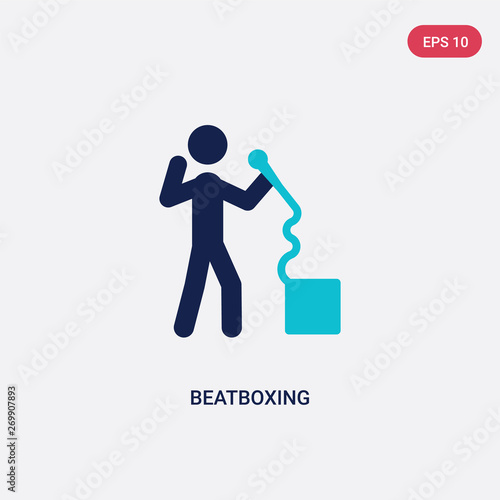 two color beatboxing vector icon from activity and hobbies concept. isolated blue beatboxing vector sign symbol can be use for web, mobile and logo. eps 10