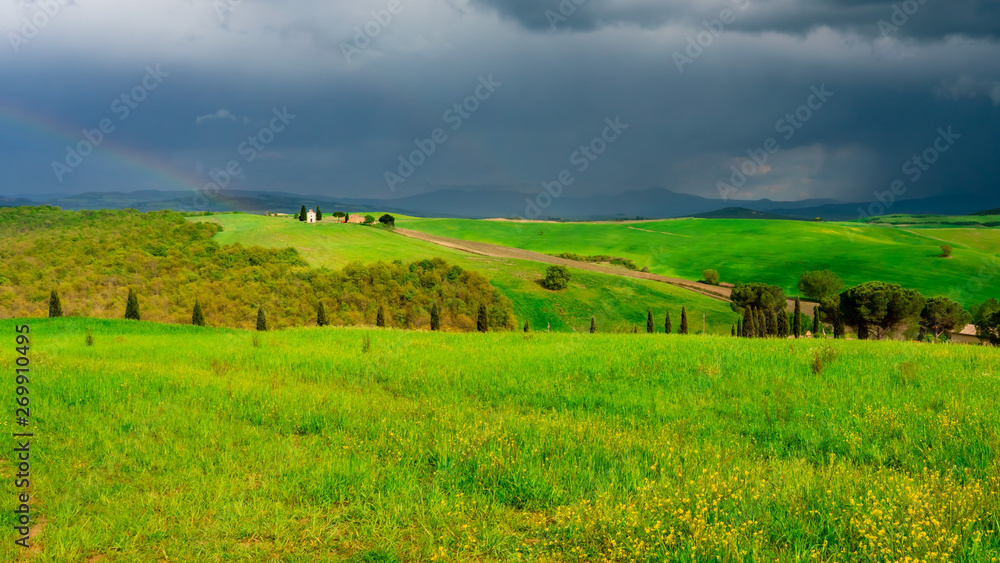 Landscape view of Val D'Orcia, Tuscany, Italy Landscape view of Val D'Orcia, Tuscany, Italy