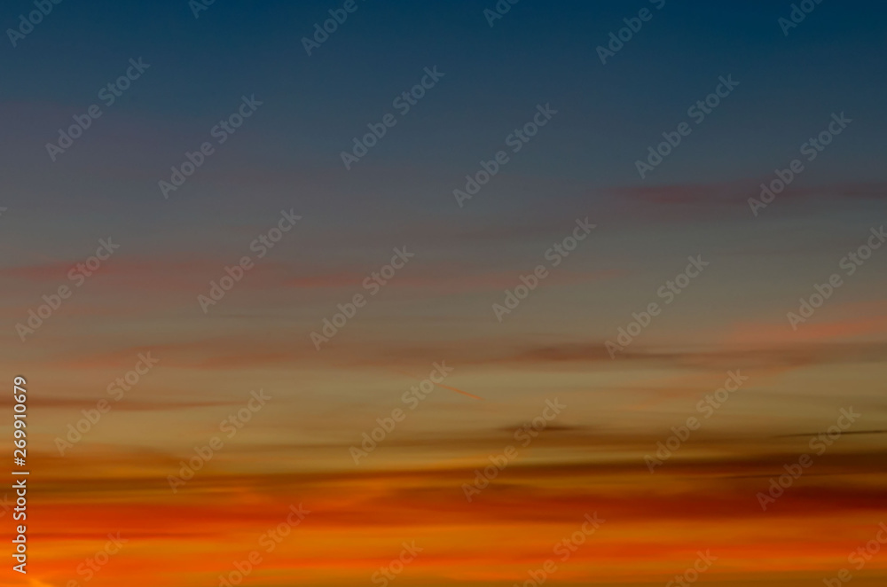 Sunset gradient from blue to orange