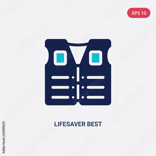 two color lifesaver best vector icon from airport terminal concept. isolated blue lifesaver best vector sign symbol can be use for web, mobile and logo. eps 10