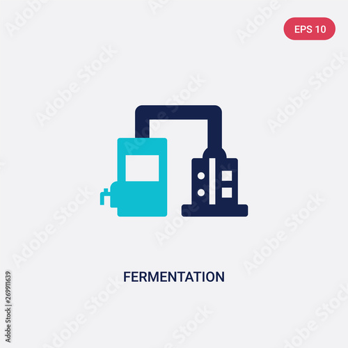 two color fermentation vector icon from alcohol concept. isolated blue fermentation vector sign symbol can be use for web, mobile and logo. eps 10
