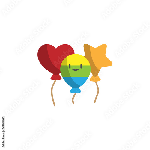World pride day, balloonscolor icon. Element of stop homophobia color icon