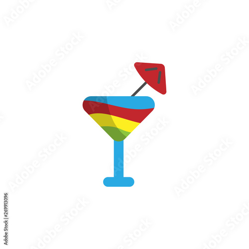 World pride day, cocktailcolor icon. Element of stop homophobia color icon