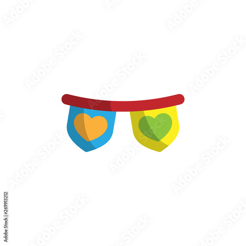 World pride day, garlandcolor icon. Element of stop homophobia color icon