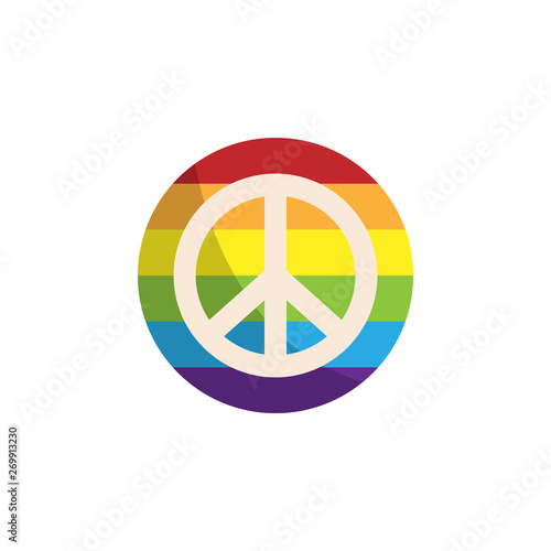World pride day, peacecolor icon. Element of stop homophobia color icon