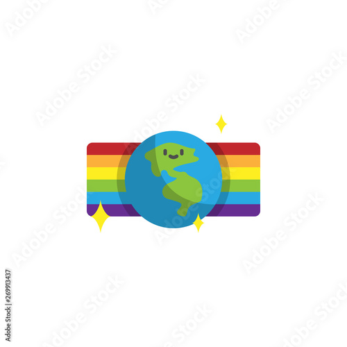 World pride day, worldcolor icon. Element of stop homophobia color icon