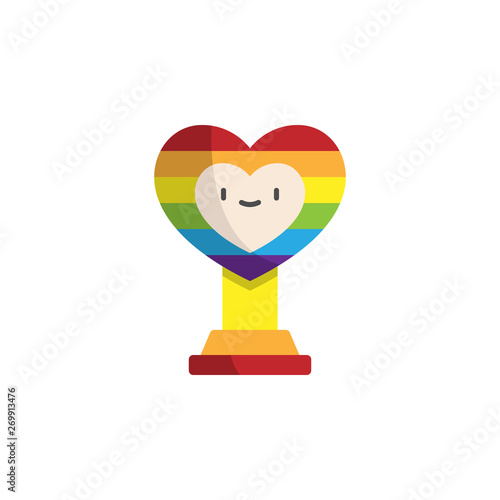 World pride day, awardcolor icon. Element of stop homophobia color icon