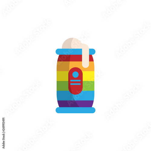World pride day, beer kegcolor icon. Element of stop homophobia color icon