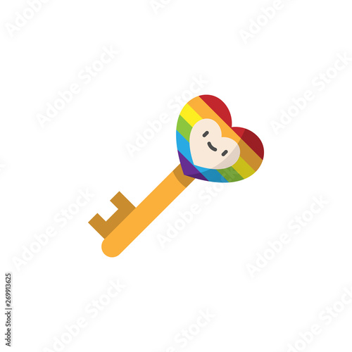 World pride day, keycolor icon. Element of stop homophobia color icon