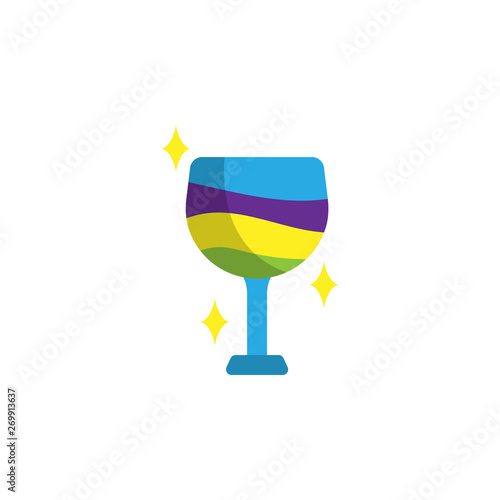 World pride day, glasscolor icon. Element of stop homophobia color icon