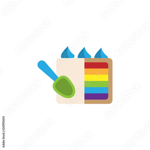 World pride day, cakecolor icon. Element of stop homophobia color icon