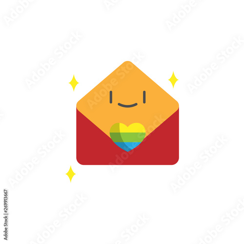 World pride day, lettercolor icon. Element of stop homophobia color icon
