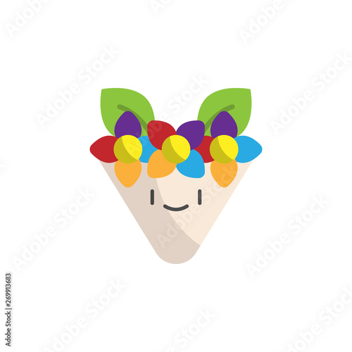 World pride day, bouquetcolor icon. Element of stop homophobia color icon