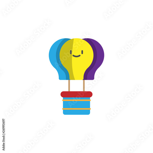 World pride day, hot air ballooncolor icon. Element of stop homophobia color icon