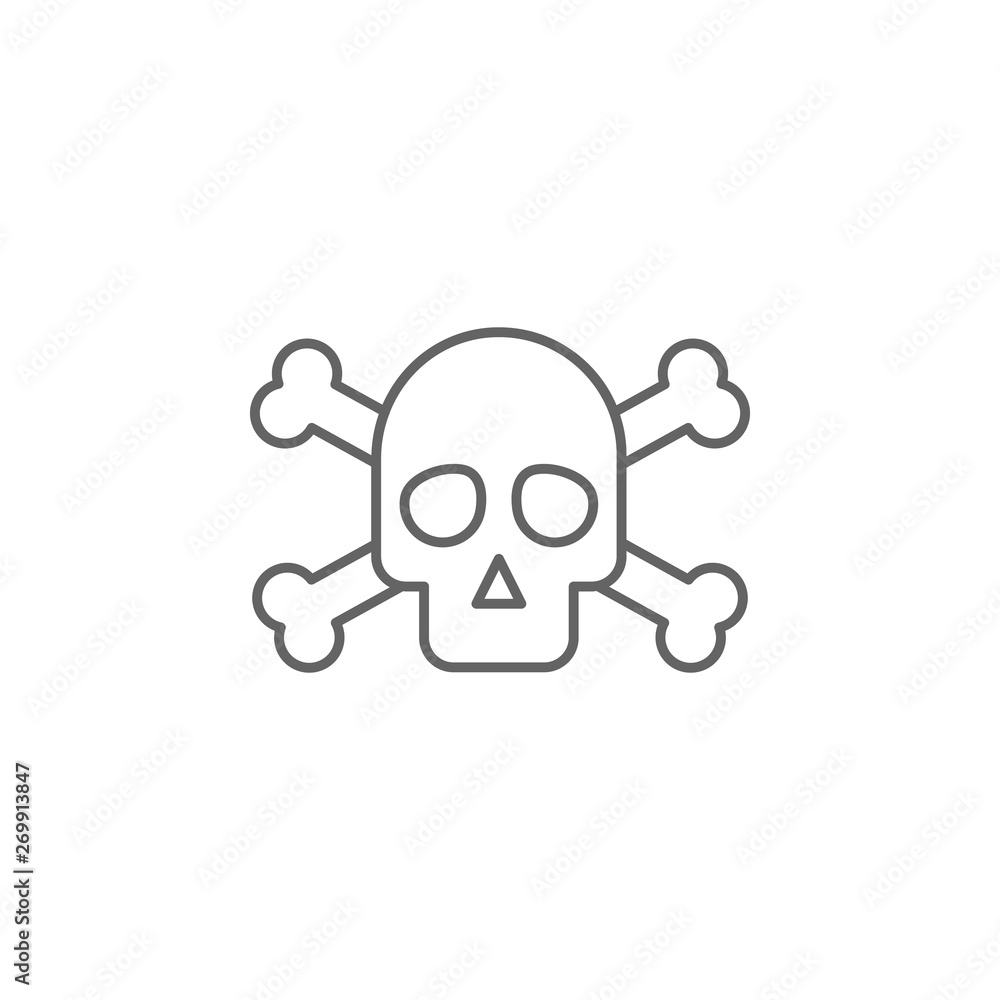 Skull, nasty outline icon. Element of nasty icon. Thin line icon for website design and development, app development. Premium icon Skull, nasty outline icon. Element of nasty icon. Thin line icon for website design and development, app development. Premium icon