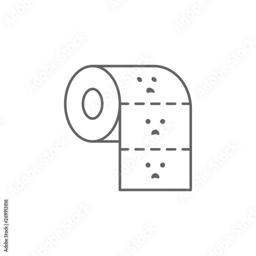Toilet paper, nasty outline icon. Element of nasty icon. Thin line icon for website design and development, app development. Premium icon