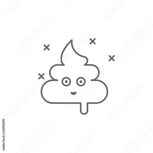 Poop, sweet, nasty outline icon. Element of nasty icon. Thin line icon for website design and development, app development. Premium icon