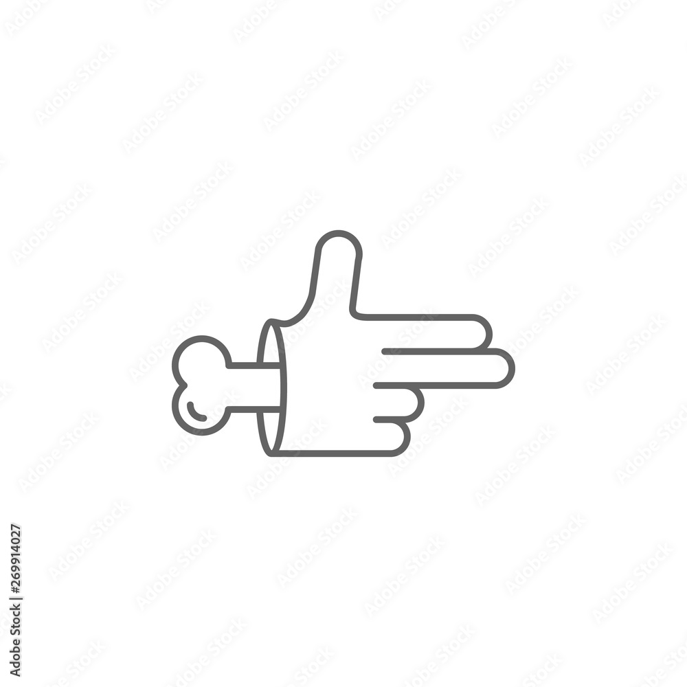 Hand gun, nasty outline icon. Element of nasty icon. Thin line icon for website design and development, app development. Premium icon Hand gun, nasty outline icon. Element of nasty icon. Thin line icon for website design and development, app development. Premium icon