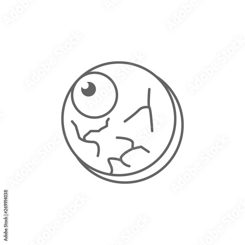 Eyeball, nasty outline icon. Element of nasty icon. Thin line icon for website design and development, app development. Premium icon