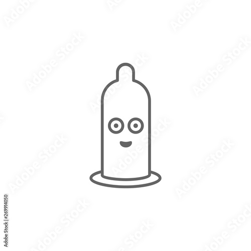 Condom, happy, nasty outline icon. Element of nasty icon. Thin line icon for website design and development, app development. Premium icon