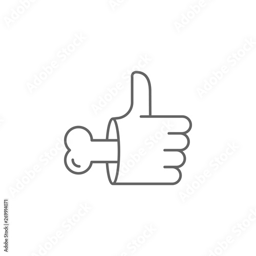 Like, nasty, hand outline icon. Element of nasty icon. Thin line icon for website design and development, app development. Premium icon