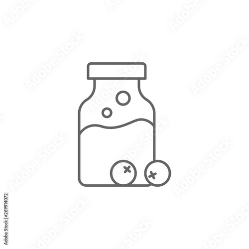 Eyeball, nasty outline icon. Element of nasty icon. Thin line icon for website design and development, app development. Premium icon