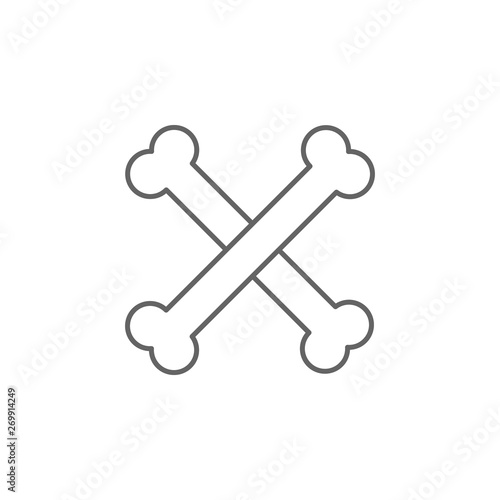 Bones, nasty outline icon. Element of nasty icon. Thin line icon for website design and development, app development. Premium icon