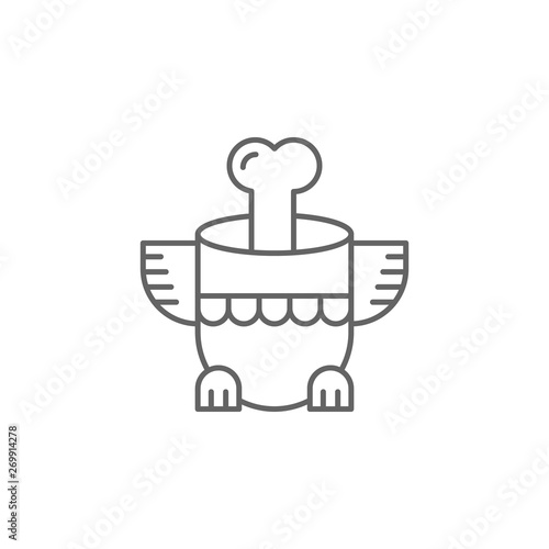 Bird, owl, nasty outline icon. Element of nasty icon. Thin line icon for website design and development, app development. Premium icon