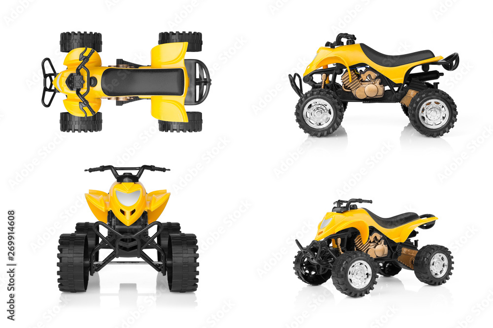 Toy ATV four wheeler bike isolated isolated