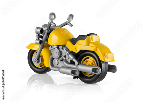 Toy motorbike isolated on white background