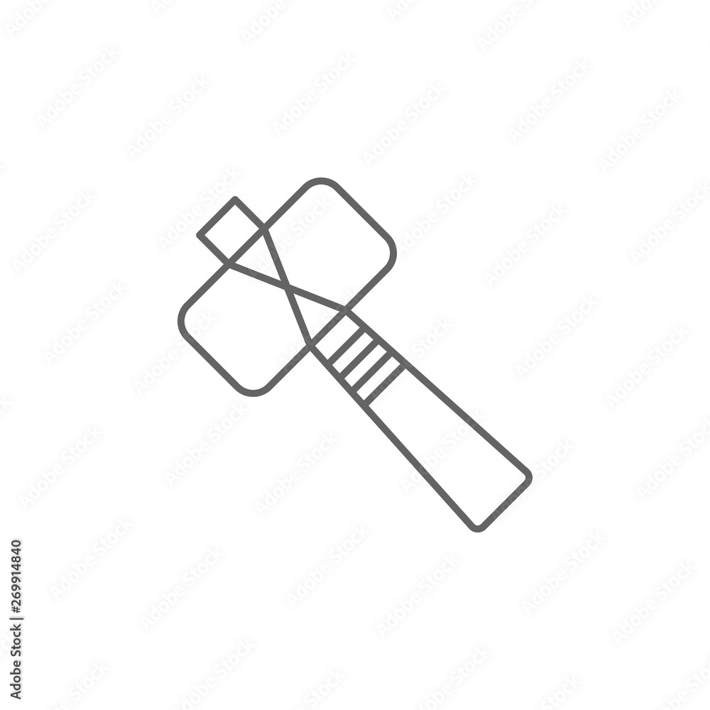 history, hammer, stone age, weapons outline icon history, hammer, stone age, weapons outline icon