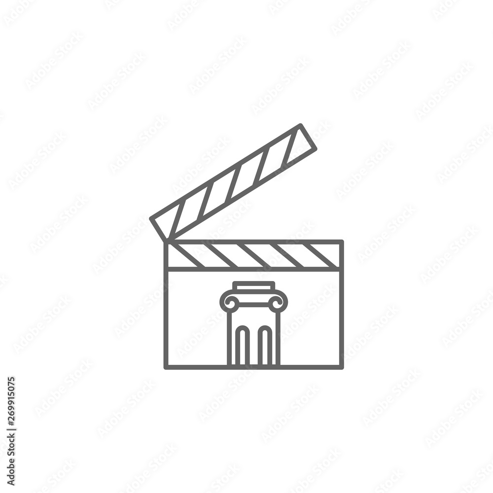 history, film, cultures, old outline icon history, film, cultures, old outline icon