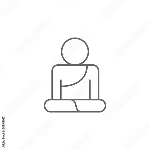 history, Buddhism, Buddha outline icon