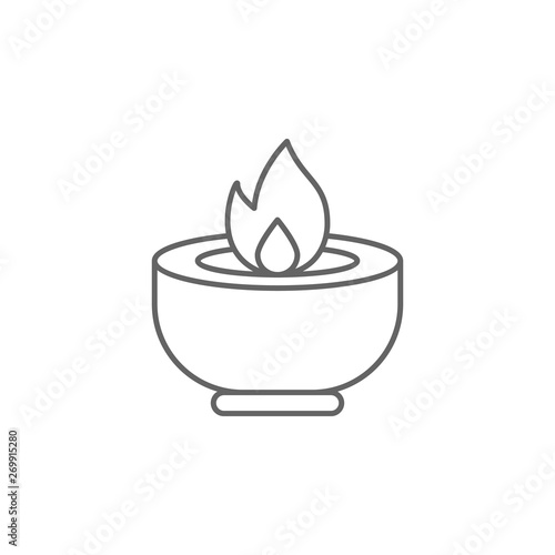 Diwali, candle, flame icon. Element of Diwali icon. Thin line icon for website design and development, app development. Premium icon