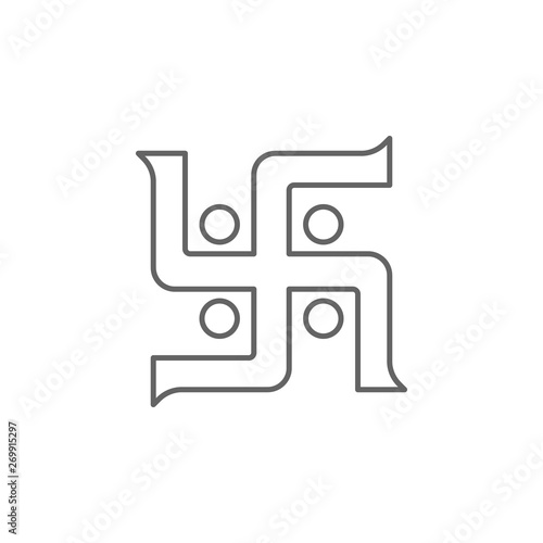 Diwali, swastika, Hinduism icon. Element of Diwali icon. Thin line icon for website design and development, app development. Premium icon