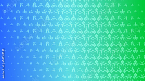 Abstract halftone background of small symbols in green and blue colors