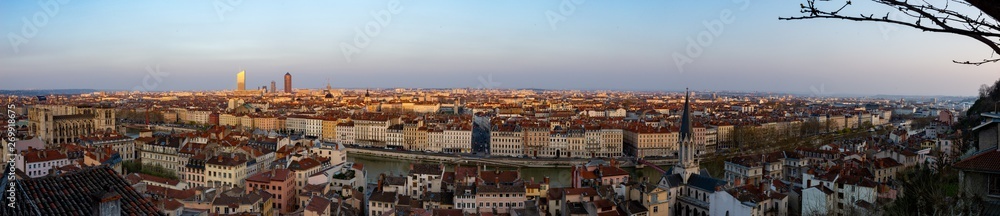 Sunset in Lyon From Fourviere Hill