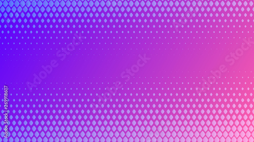 Abstract halftone background of small symbols in pink colors