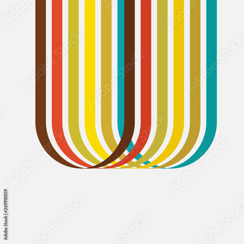 Set of abstract colored, colorful lines. Vector illustration for your design. Can be used as logo/icon or brochure template. Easy to change colors.