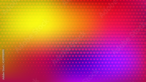 Abstract halftone background of small symbolson colored spots