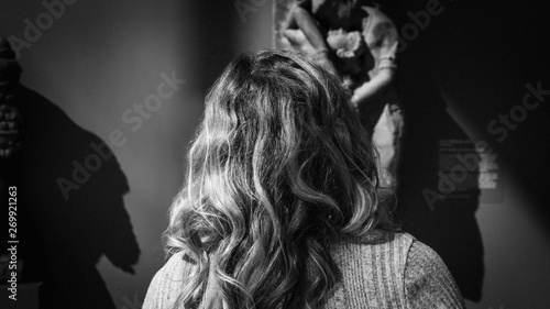 woman in museum