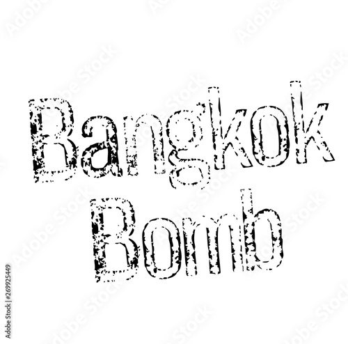 BANGKOK BOMB stamp on white