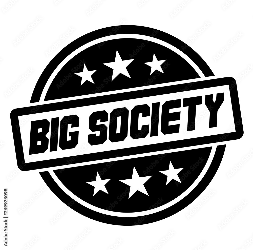 BIG SOCIETY stamp on white isolated BIG SOCIETY stamp on white isolated