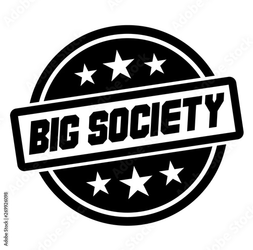 BIG SOCIETY stamp on white isolated photo