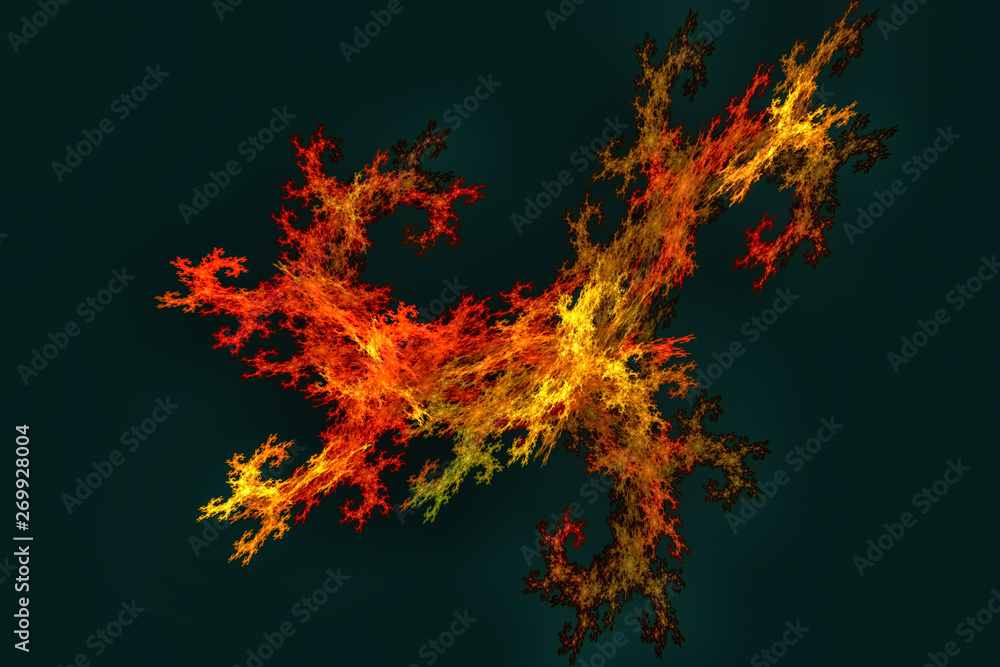 Computer generated abstract spiral fractal flame image . Computer generated abstract spiral fractal flame image .