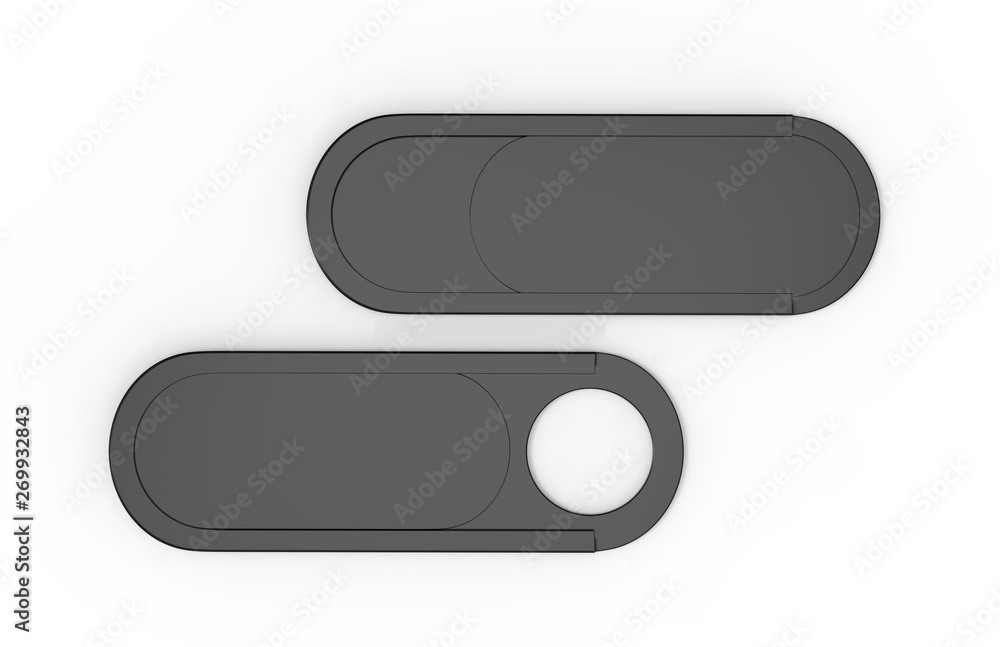 Blank Ultra Thin Webcam Cover for mock up and branding. 3d render illustration. Blank Ultra Thin Webcam Cover for mock up and branding. 3d render illustration.